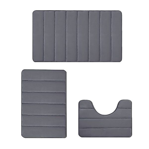 OKWISH Badematte 3er Badematten Set Badvorleger günstig online kaufen