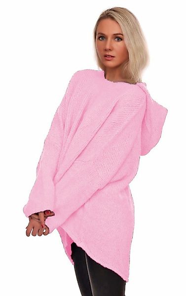 Charis Moda Hoodie Strickpullover asymmetrischer Schnitt günstig online kaufen
