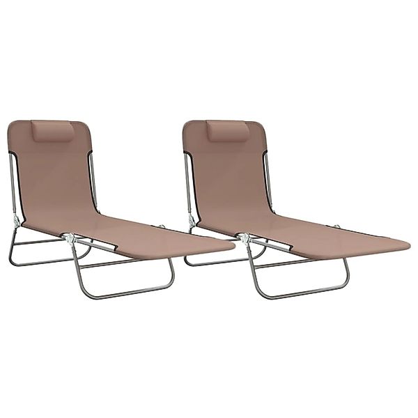 vidaXL Gartenliege Sonnenliegen Klappbar 2 Stk. günstig online kaufen