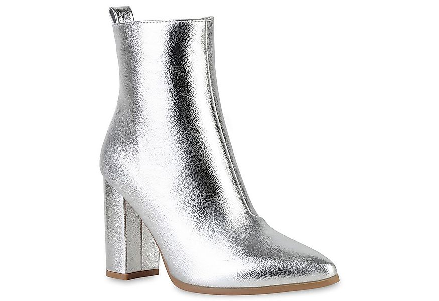 VAN HILL 840337 Stiefelette Damen Klassische Stiefeletten Blockabsatz Print günstig online kaufen