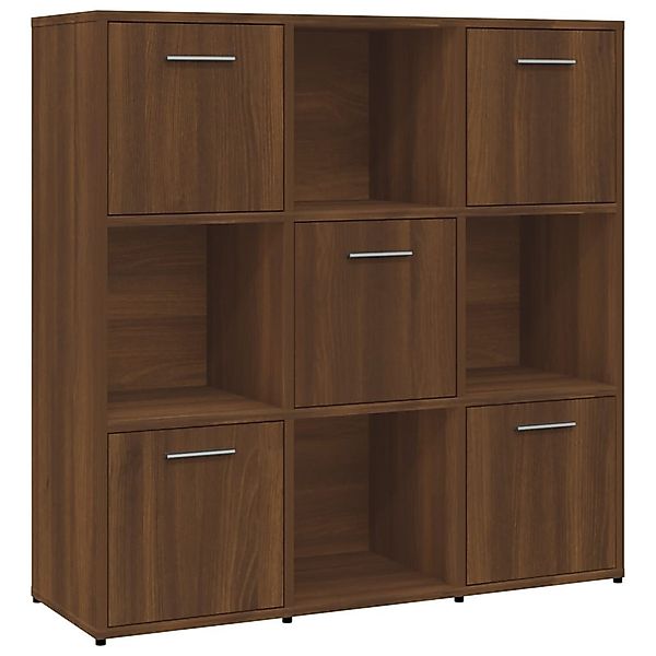 vidaXL Bücherregal Bücherregal Braun Eichen-Optik 90x30x90 günstig online kaufen