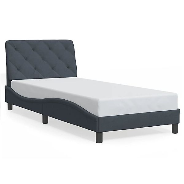 vidaXL Bett Bettgestell ohne Matratze Dunkelgrau günstig online kaufen