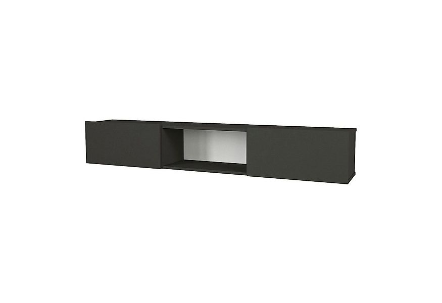 en.casa Lowboard, »Paltamo« Fernsehschrank 180x31x29,5cm Anthrazit günstig online kaufen