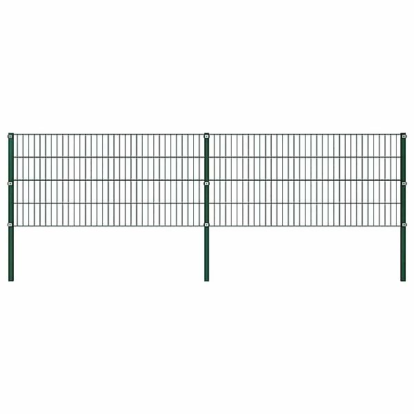 vidaXL Zaunelement mit Pfosten Eisen 349 x 80 cm Grün 278605 günstig online kaufen