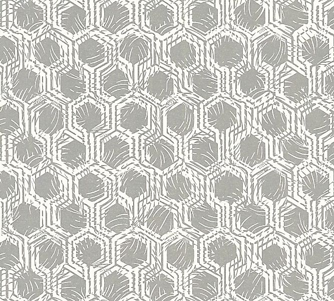 Bricoflor Vliestapete in Dunkelblau Geometrische Tapete mit Hexagon Design günstig online kaufen