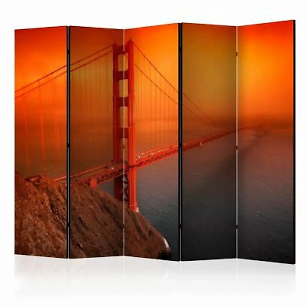 artgeist Paravent Golden Gate Bridge II [Room Dividers] mehrfarbig Gr. 225 günstig online kaufen