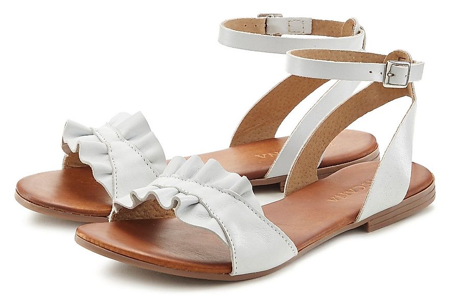 LASCANA Sommerschuh Sandale Sandalette, Sommerschuh, offener Schuh aus Lede günstig online kaufen