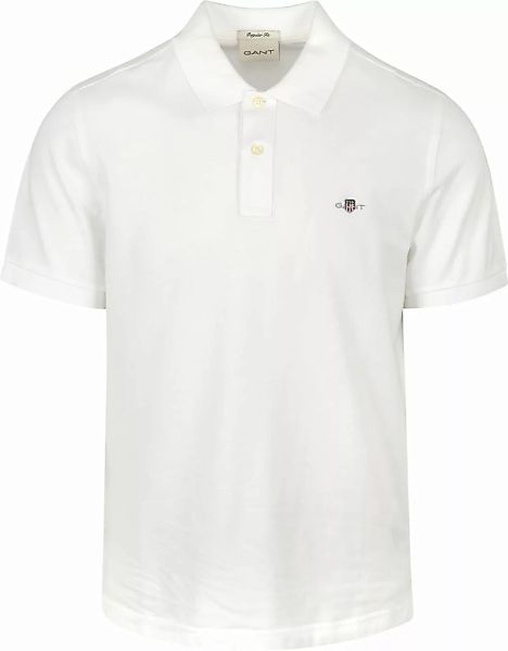 Gant Shield Piqué Poloshirt Weiß - Größe 5XL günstig online kaufen