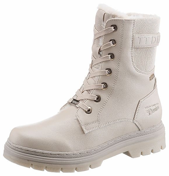 TOM TAILOR Schnürboots, Winterstiefel mit Logoprägung an der Ferse günstig online kaufen
