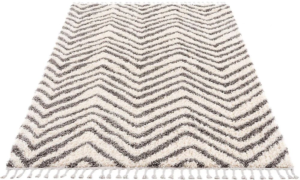 carpet city® Hochflor Teppich Pulpy 531 Creme creme Gr. 80 x 250 günstig online kaufen