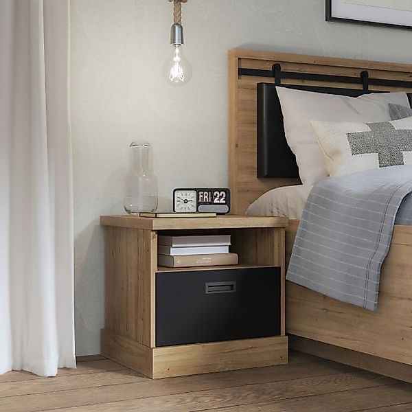 Nachtkommode KASZIMIRO von Forte braun günstig online kaufen