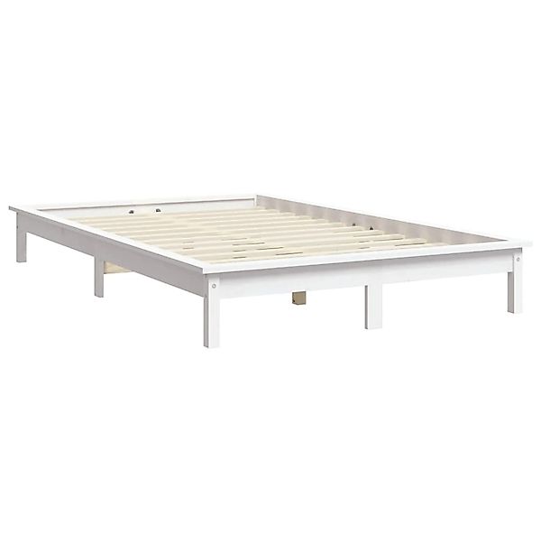 vidaXL Massivholzbett Weiß 140x190 cm Kiefer1280099 günstig online kaufen