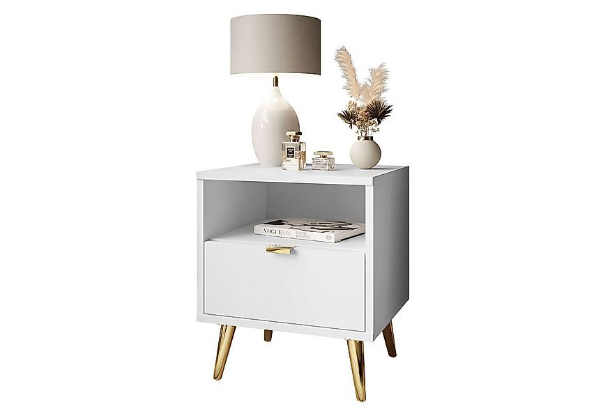 Lookway Nachttisch ALDO mit LED-Beleuchtung (1x Nachttisch), Breite: 38 cm günstig online kaufen