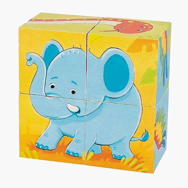 goki Würfelpuzzle Würfelpuzzle Wilde Tiere, 4 günstig online kaufen