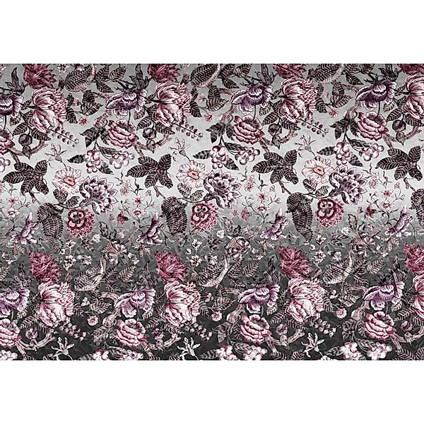 Sanders & Sanders Fototapete Blumen Grau und Rosa 400 x 280 cm 611868 günstig online kaufen