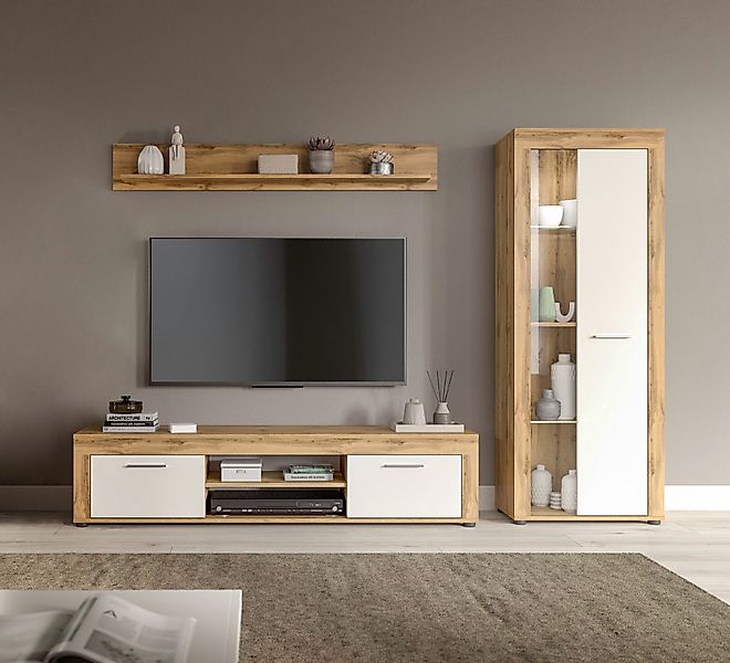 INOSIGN Wohnwand "Aosta, Breite 235cm, bestehend aus Lowboard, Wandboard, V günstig online kaufen