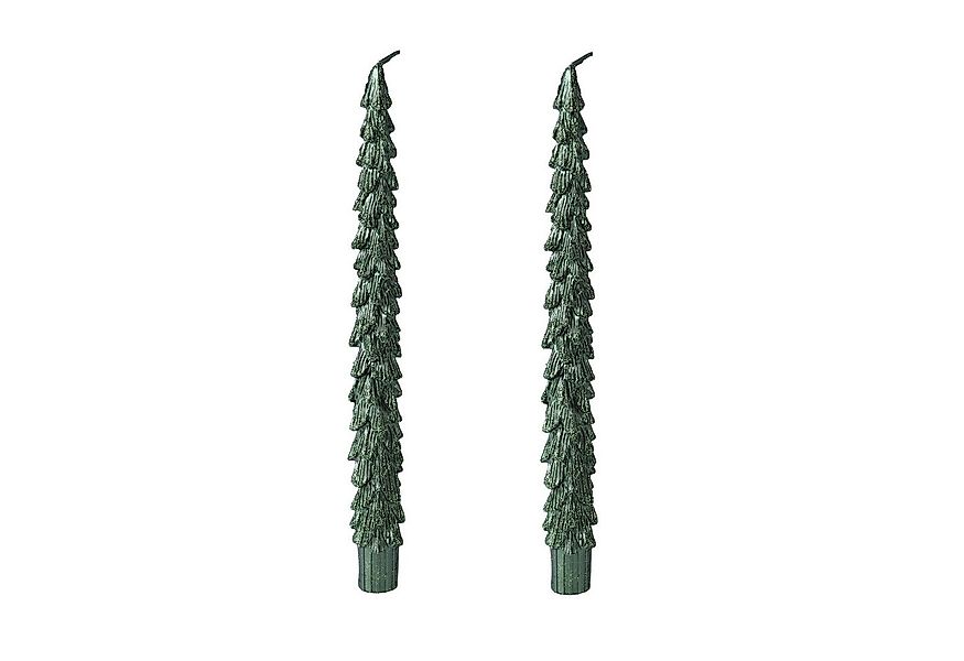 Kaemingk Spitzkerze, Spitzkerzen Paraffin 25cm Tannenbaum Form 2er Set Pini günstig online kaufen