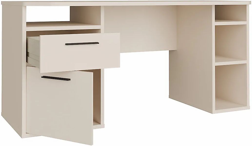 FORTE Schreibtisch "Tezaur" mit Schubkasten und Tür, B/H/T 160/75,7/72 cm günstig online kaufen