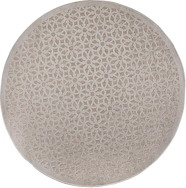 FLAIR RUGS Teppich "Argento" rund 40 mm Höhe Geometrischer Teppich für den günstig online kaufen