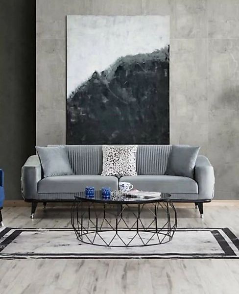 JVmoebel 3-Sitzer Luxus Sofa Dreisitzer 3 Sitzer Wohnzimmer Couch Stoff Des günstig online kaufen