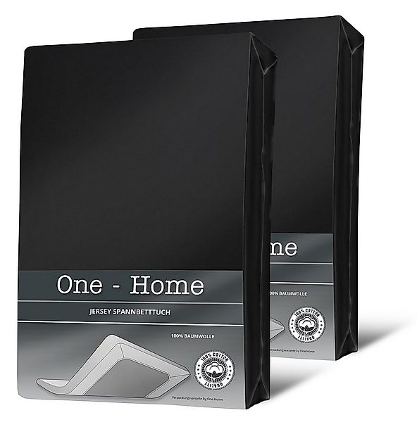 One Home Spannbettlaken Jersey, Jersey, Gummizug: rundum, (2 Stück), Double günstig online kaufen