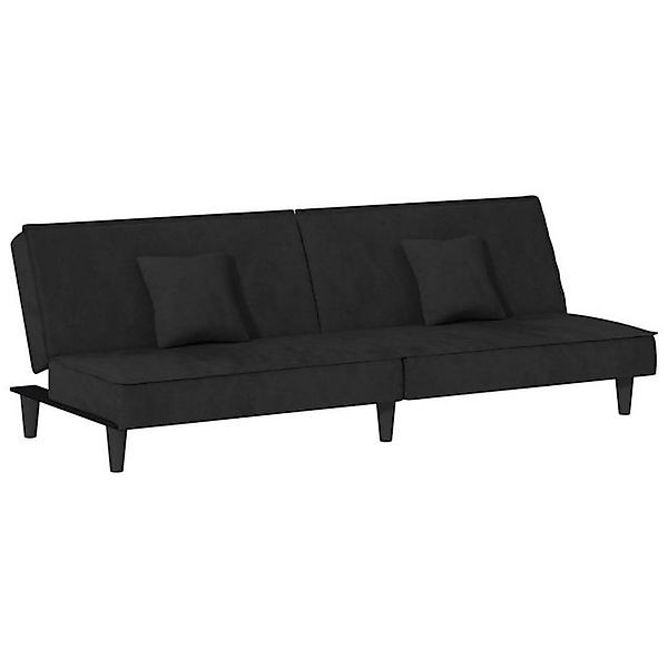 vidaXL Sofa Schlafsofa Schwarz Samt Schlafcouch Couch Sofa günstig online kaufen