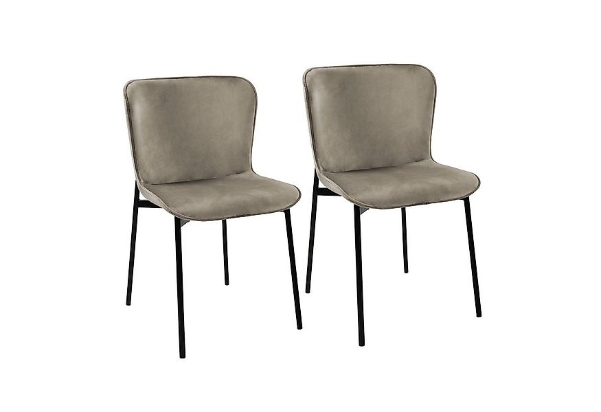 SVITA Esszimmerstuhl MARY (2er-Set), Esszimmerstühle, Armlehnen, Metallbein günstig online kaufen