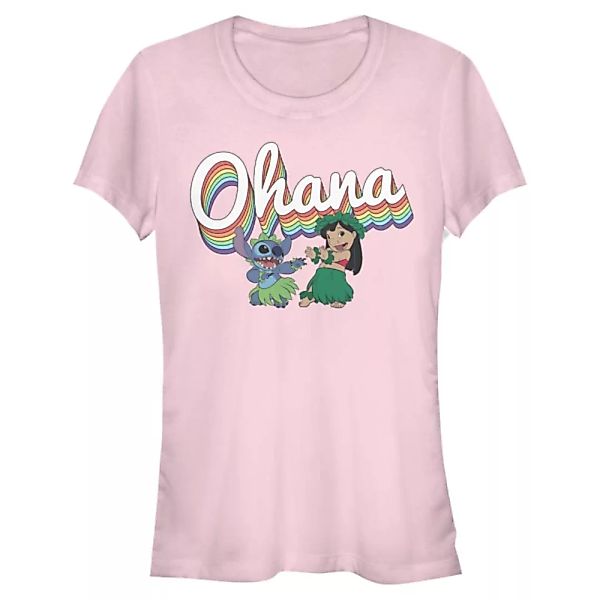 Disney Classics - Lilo & Stitch - Lilo & Stitch Rainbow Ohana - Frauen T-Sh günstig online kaufen