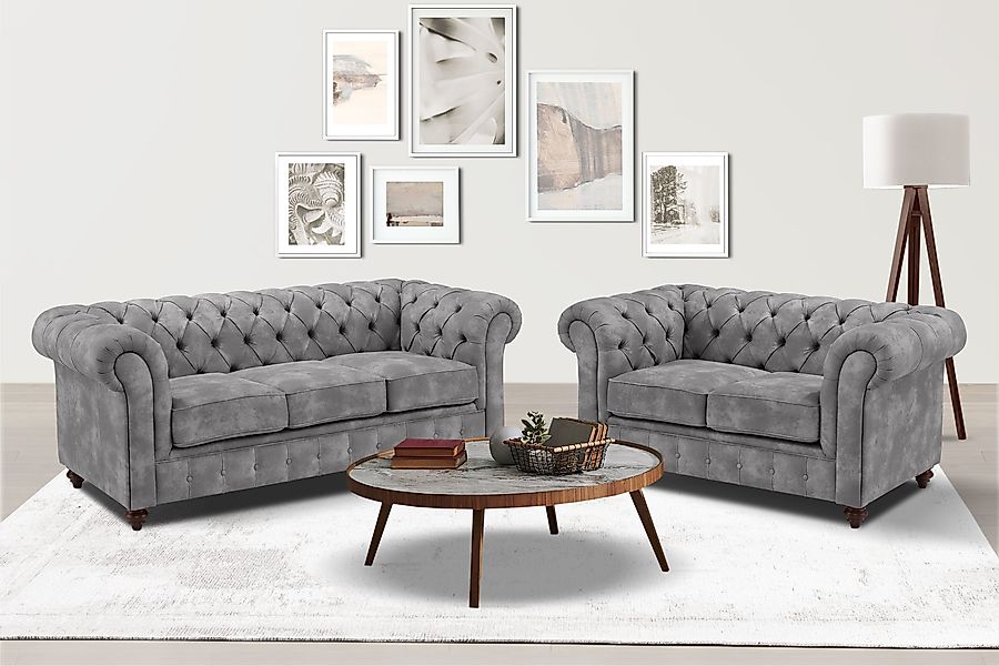 Home affaire Sitzgruppe Chesterfield, (2-tlg), hochwertige günstig online kaufen