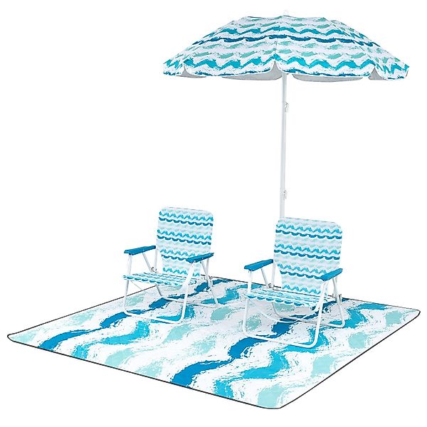 COSTWAY Essgruppe, (4-tlg), Sonnenschirm-Set mit 2 günstig online kaufen