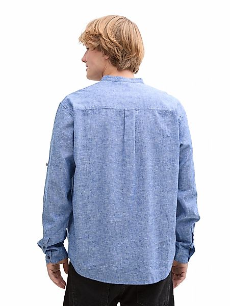 TOM TAILOR Denim Langarmhemd, mit Leinenanteil günstig online kaufen