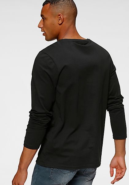 Bruno Banani Langarmshirt schmal geschnitten, mit günstig online kaufen