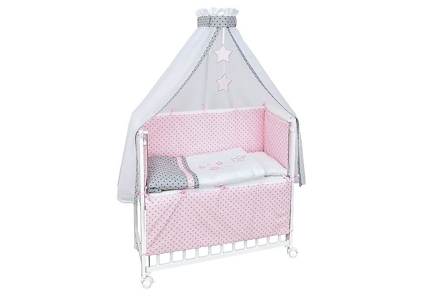 Baby-Delux Beistellbett Babybett Magic Stars Rosa, Stillbett 90x40 weiß höh günstig online kaufen