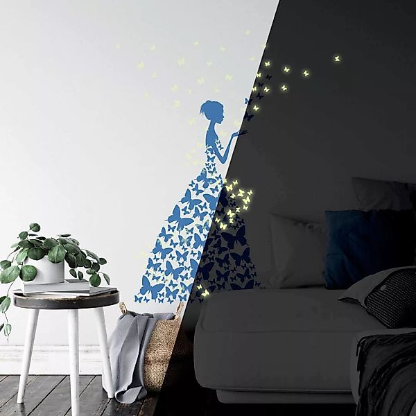 Wall-Art Wandtattoo »Schmetterling Leuchtsticker«, (1 St.) günstig online kaufen