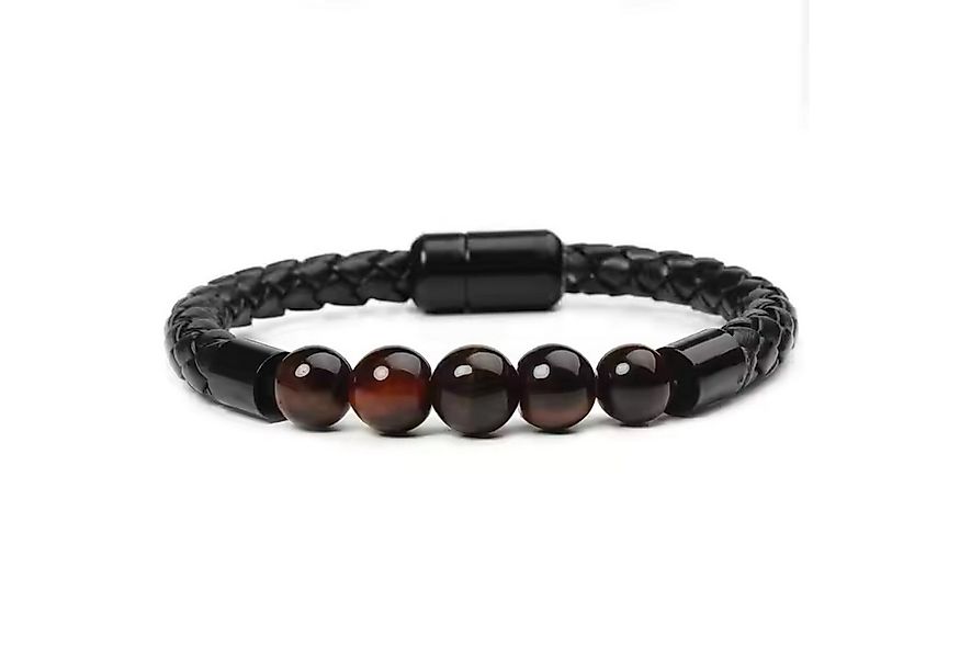 Ella Eisvogel Lederarmband Naturstein Armband Tigerauge großer Herren-Armsc günstig online kaufen