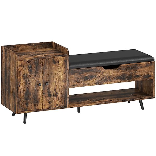 HOMCOM Schuhbank, Empfangsbank im Industrial-Stil, mit gepolstertem Sitz, v günstig online kaufen