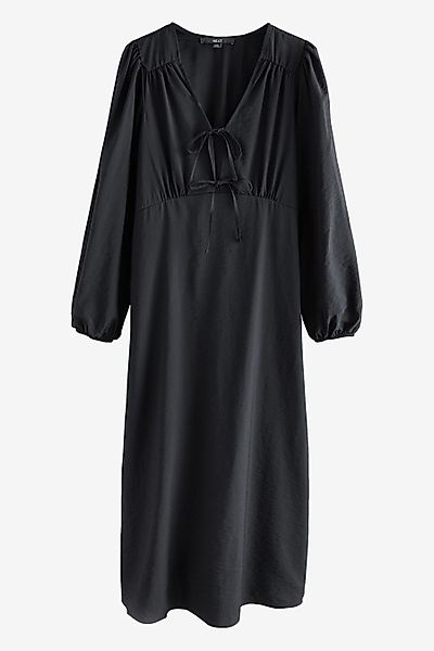 Next Midikleid Langärmeliges Midikleid mit Bindung günstig online kaufen
