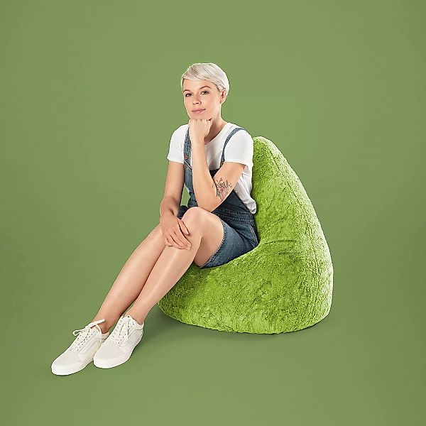 Sitting Point Sitzsack Fluffy 220 l Grün günstig online kaufen