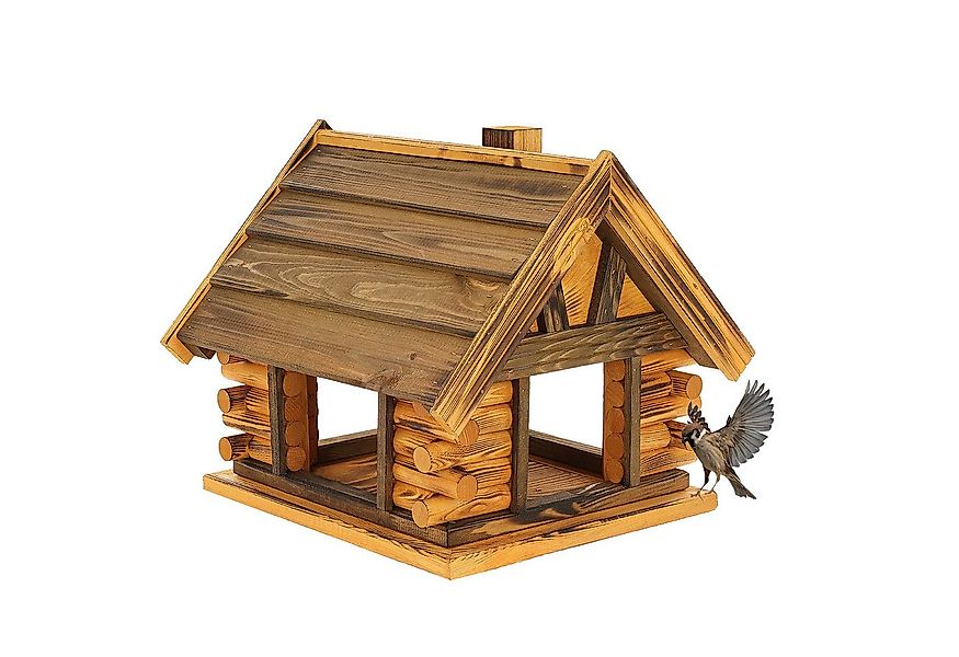 MAZUR Futterstation Vogelfutterhaus aus massivem Holz – Wetterfeste Futters günstig online kaufen