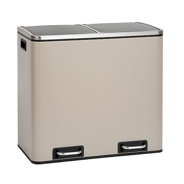 Svita TM2X24 Treteimer 48 Liter Abfalleimer Inneneimer Trennsystem Taupe günstig online kaufen