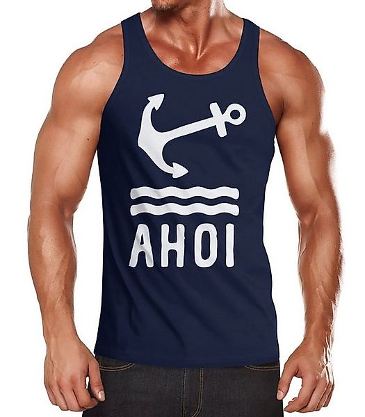 Neverless Tanktop Herren Tank-Top Anker Ahoi Neverless® mit Print günstig online kaufen