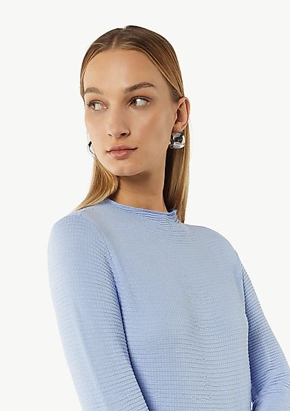 comma casual identity Langarmshirt Strukturiertes Jerseyshirt günstig online kaufen