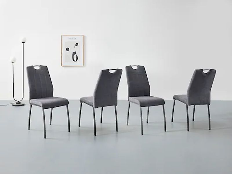 HELA Esszimmerstuhl »ELIF«, (Set), 4 St., Webstoff, 140 Kg Belastbar, Küche günstig online kaufen