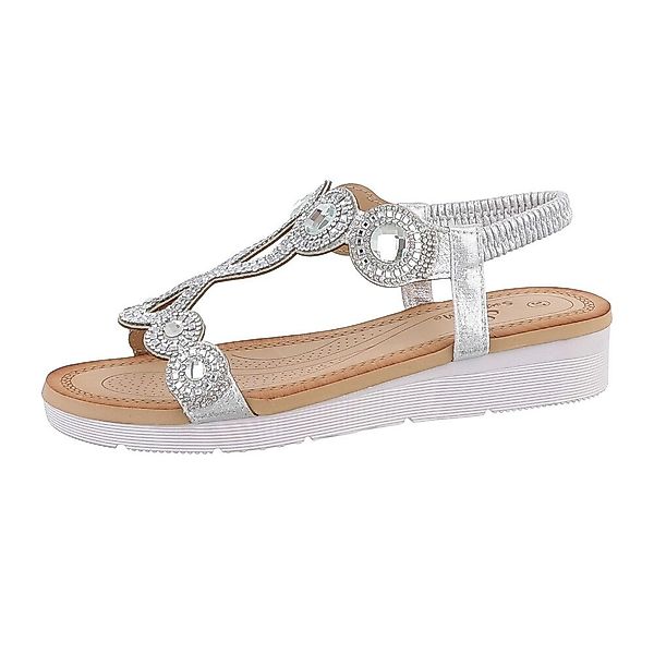Ital-Design Damen Freizeit Riemchensandalette (86016823) Keilabsatz/Wedge günstig online kaufen