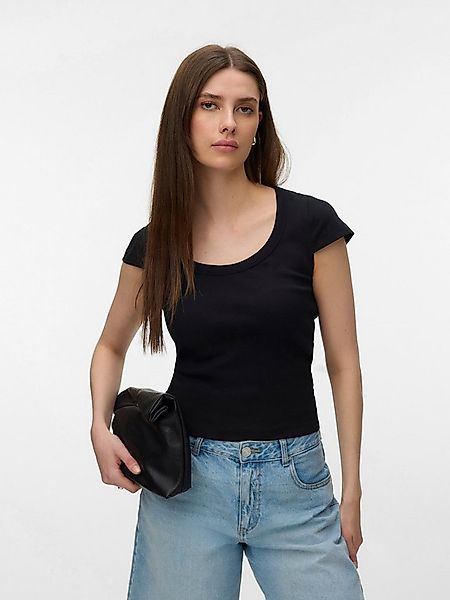 Vero Moda Kurzarmshirt VMCHLOE CS SHORT U-NECK NOOS Baumwollmischung günstig online kaufen