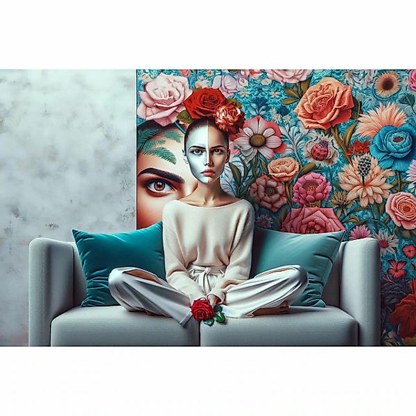 queence Acrylglasbild »Das Blumenzimmer - Katharina Kolenda«, Fantasy-Frau- günstig online kaufen