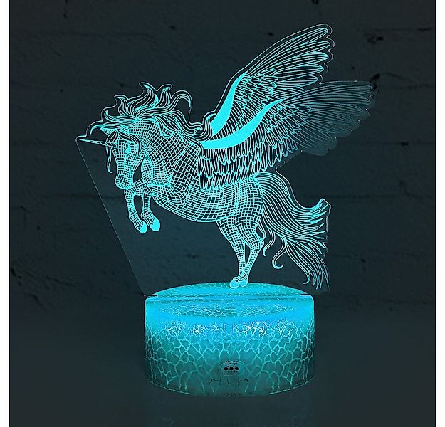 Rosnek LED Nachtlicht 3D LED Nachtlicht, Einhorn-Serie Tisch Tischlampe, Ki günstig online kaufen