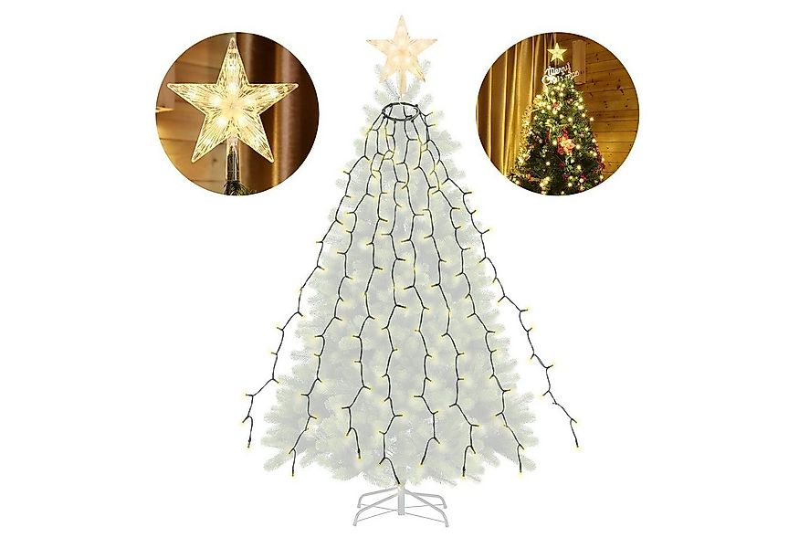 Salcar LED-Lichterkette 1,5m-3m Weihnachtsbaum Lichterkette LED mit Weihnac günstig online kaufen