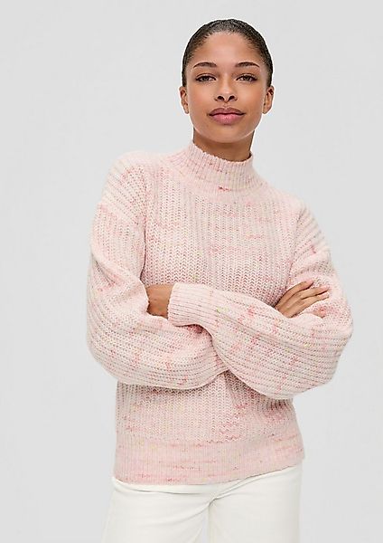 QS Longpullover Strickpullover Pullover in melierter Optik günstig online kaufen