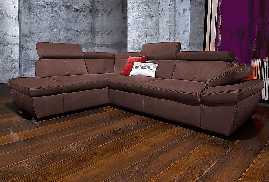 exxpo - sofa fashion Ecksofa "Salerno, Funktionssofa, hoher Sitzkomfort, Br günstig online kaufen